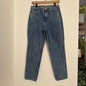American Eagle AE Highest Waist Striped Mom Jean